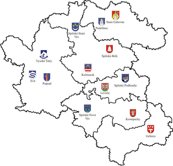 Podtatranska vodárenská mapa Podtatranska vodárenská mapa